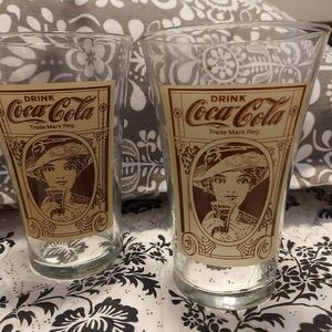 Vintage reproduction Coca-Cola glasses